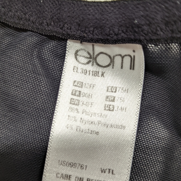 Elomi Intimates & Sleepwear Elomi Black Almost Leather Satin Like